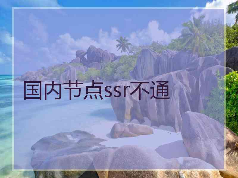 国内节点ssr不通