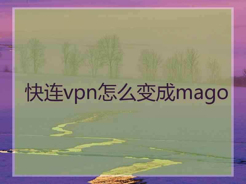 快连vpn怎么变成mago
