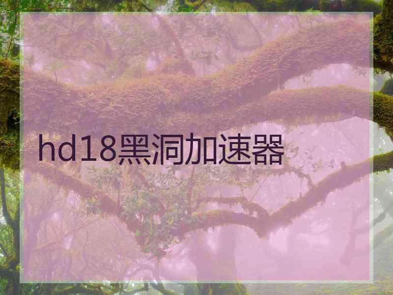 hd18黑洞加速器