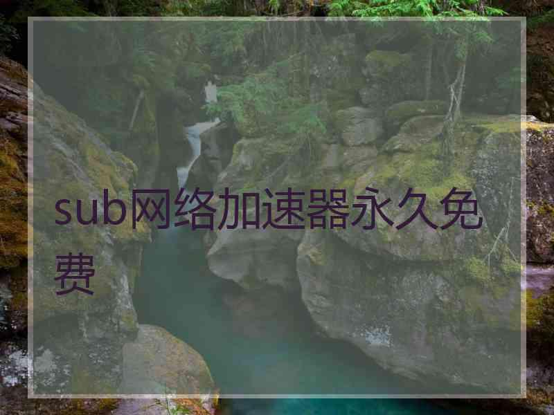sub网络加速器永久免费