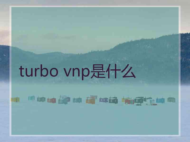 turbo vnp是什么
