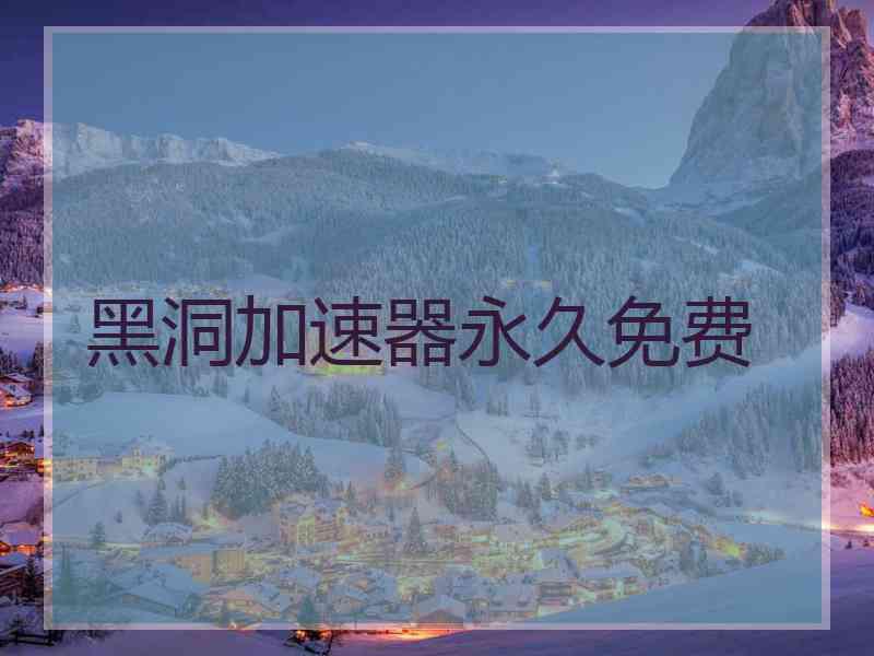 黑洞加速器永久免费