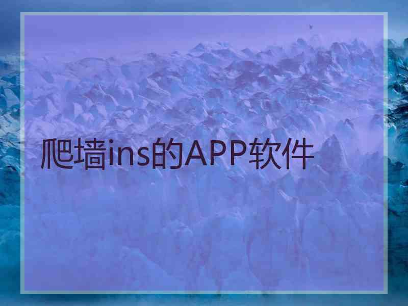 爬墙ins的APP软件