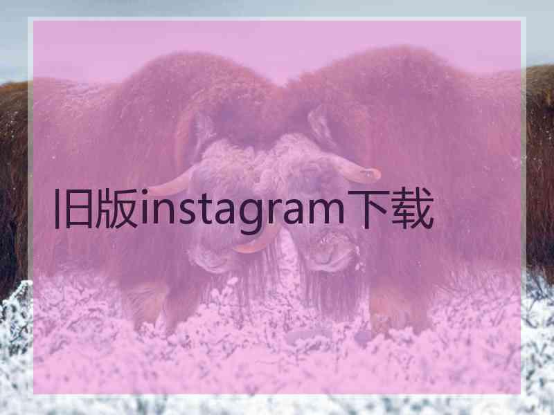 旧版instagram下载