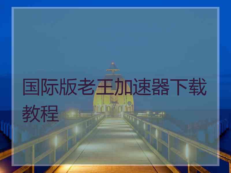 国际版老王加速器下载教程