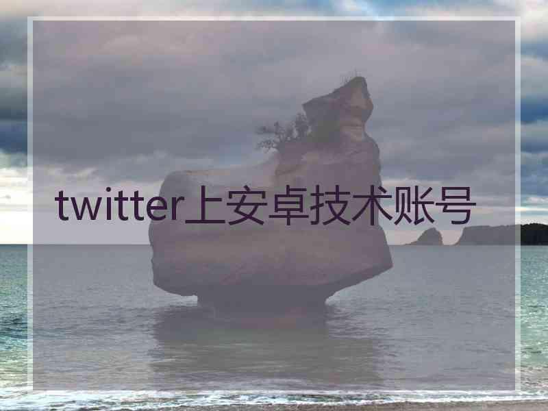 twitter上安卓技术账号