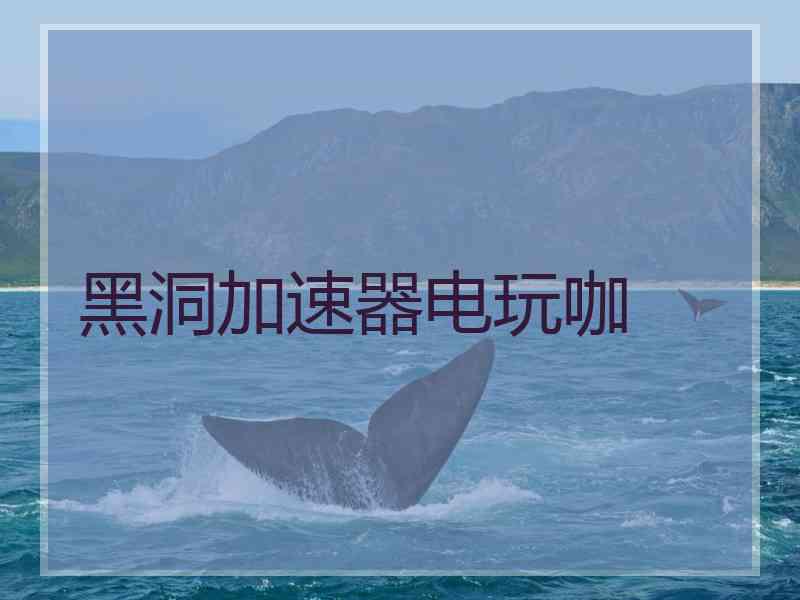 黑洞加速器电玩咖