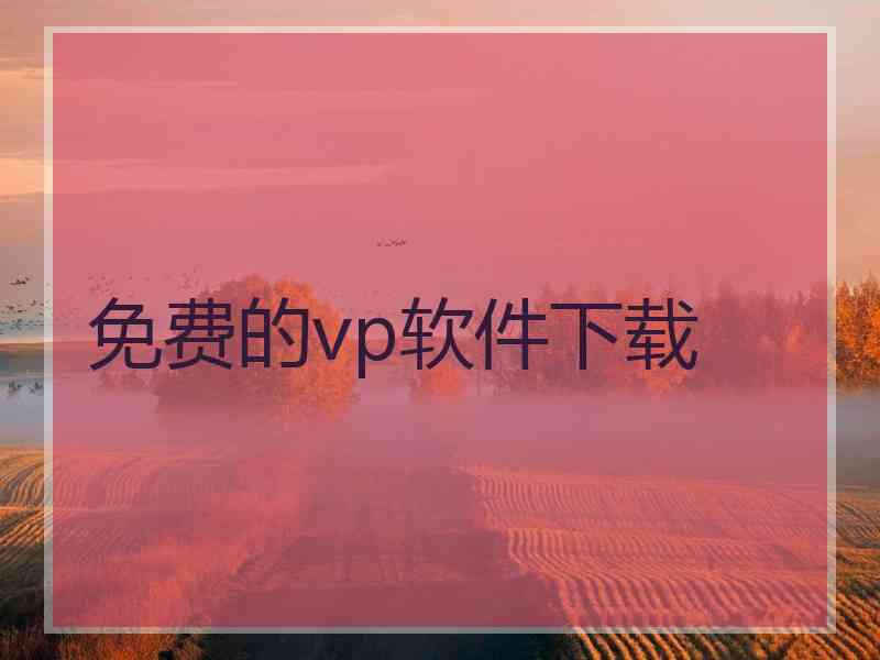 免费的vp软件下载