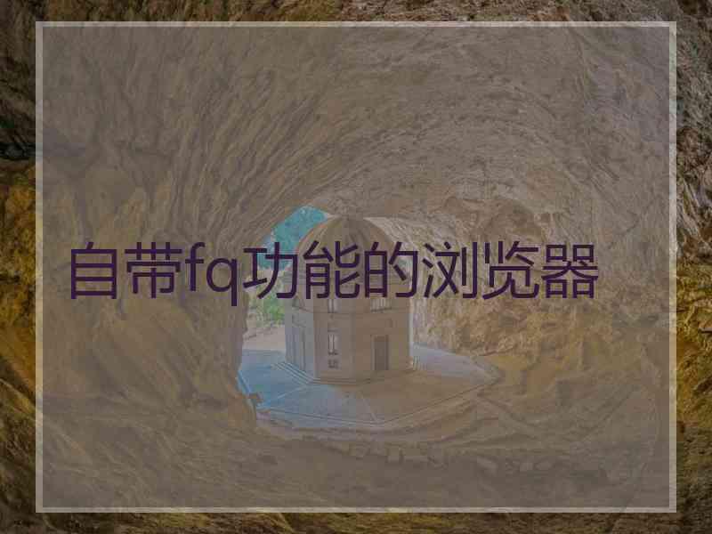 自带fq功能的浏览器