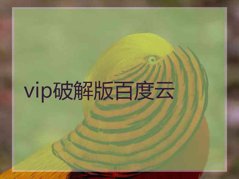 vip破解版百度云