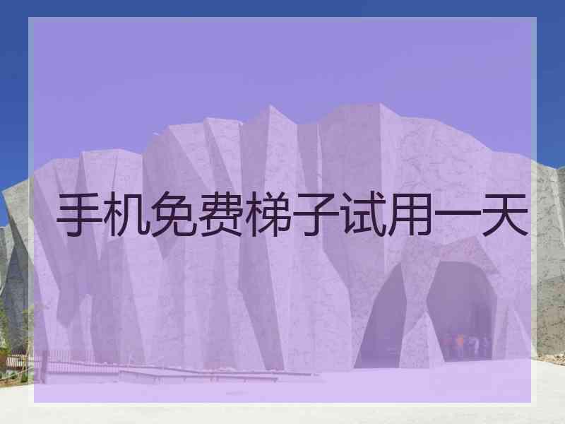 手机免费梯子试用一天