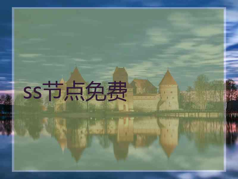 ss节点免费