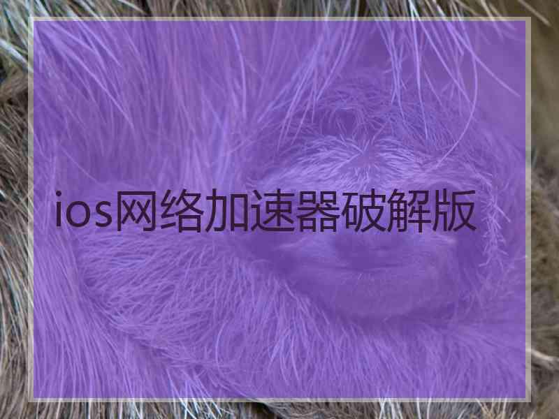ios网络加速器破解版