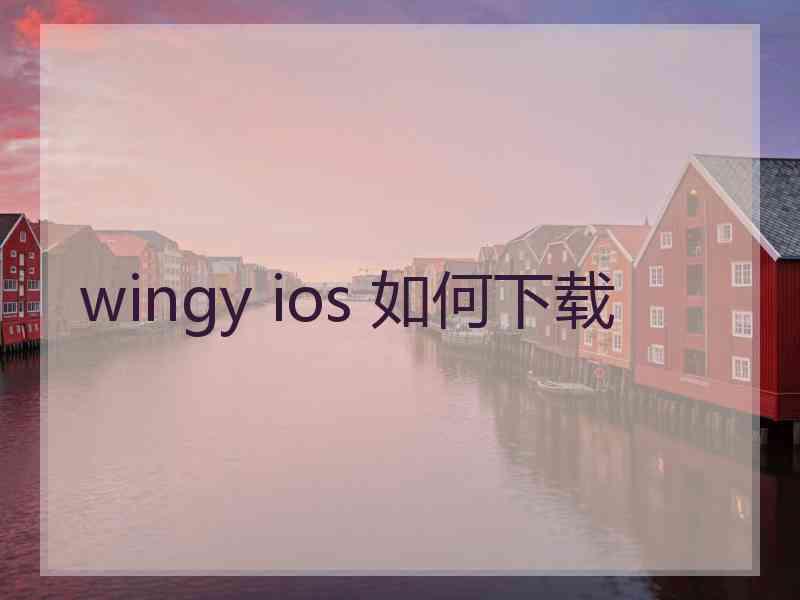 wingy ios 如何下载