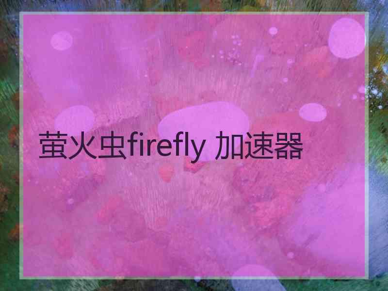 萤火虫firefly 加速器