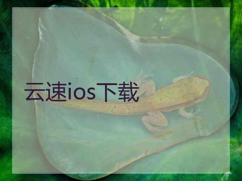 云速ios下载