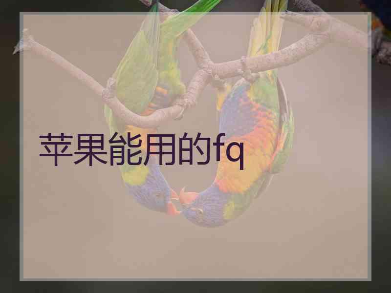 苹果能用的fq