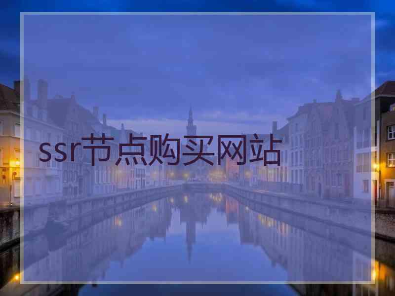 ssr节点购买网站