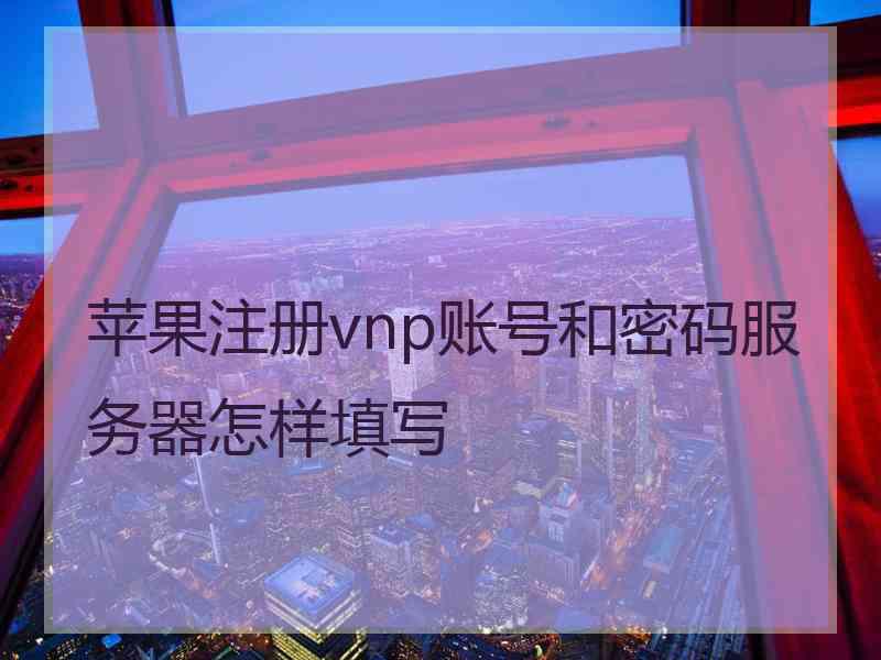 苹果注册vnp账号和密码服务器怎样填写