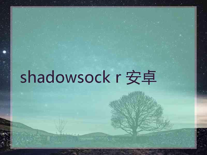 shadowsock r 安卓