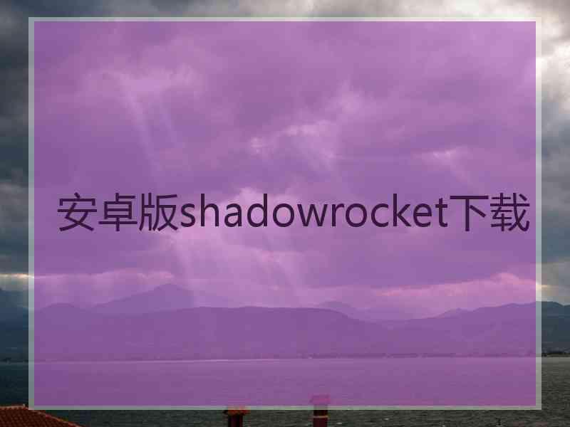 安卓版shadowrocket下载