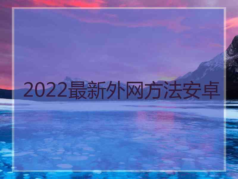 2022最新外网方法安卓