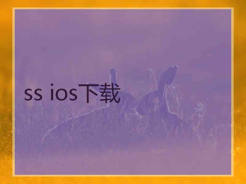 ss ios下载