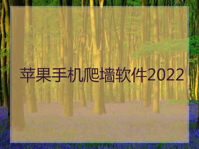 苹果手机爬墙软件2022