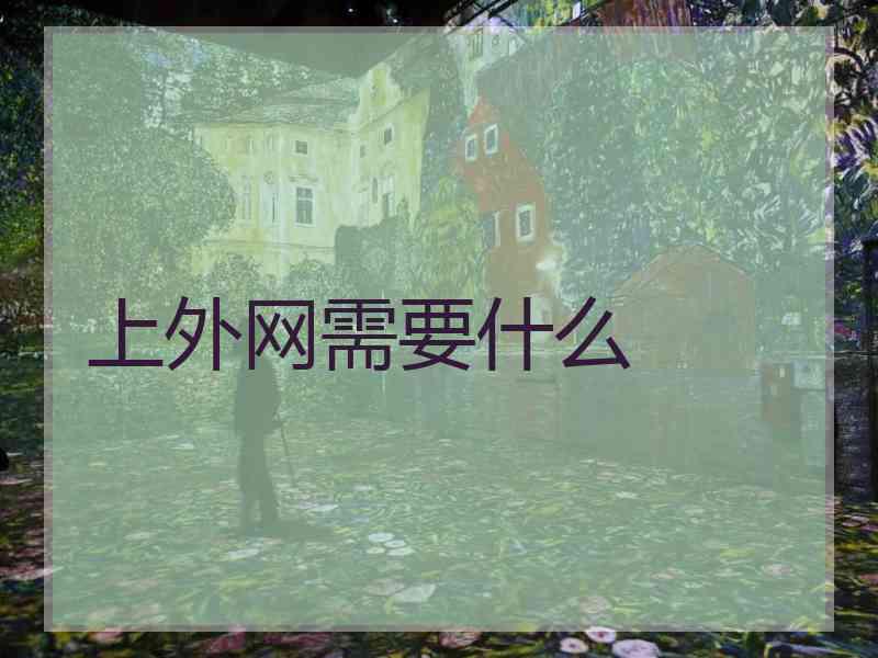 上外网需要什么