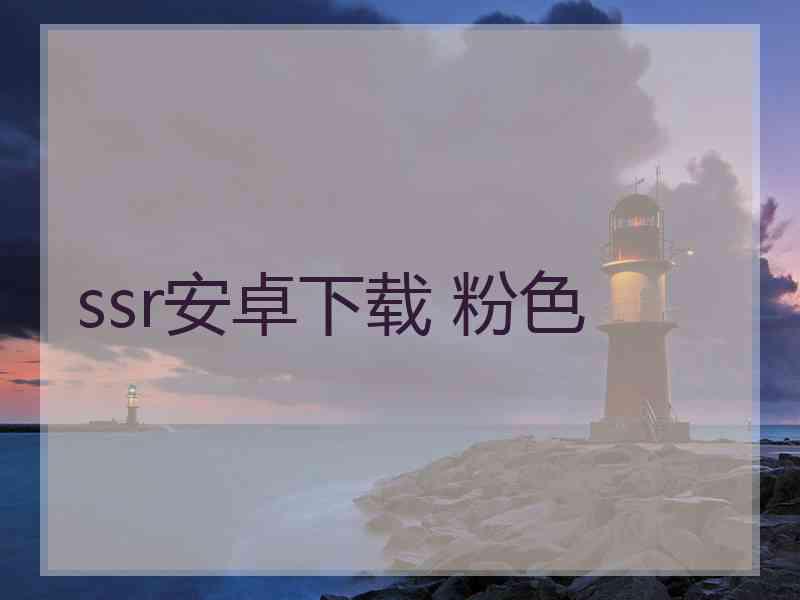 ssr安卓下载 粉色