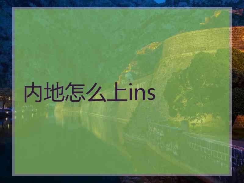 内地怎么上ins