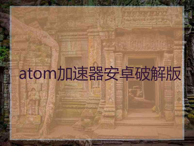 atom加速器安卓破解版