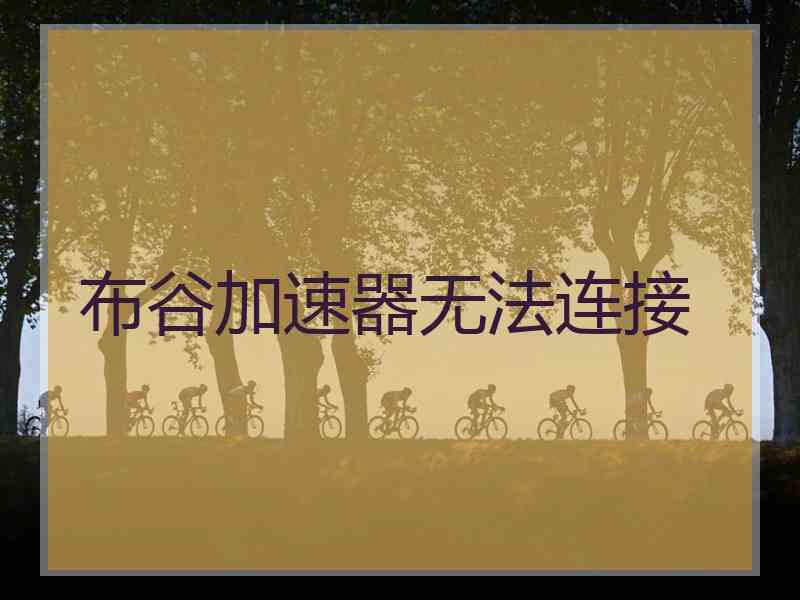 布谷加速器无法连接