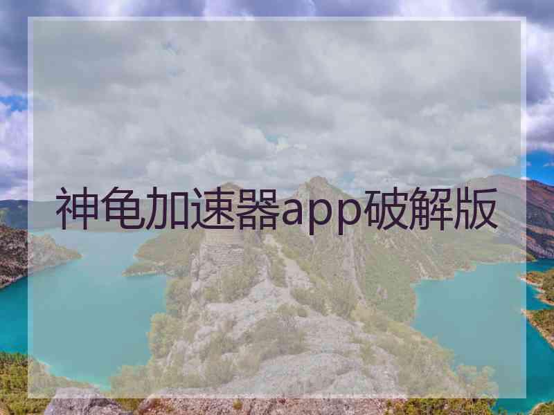 神龟加速器app破解版