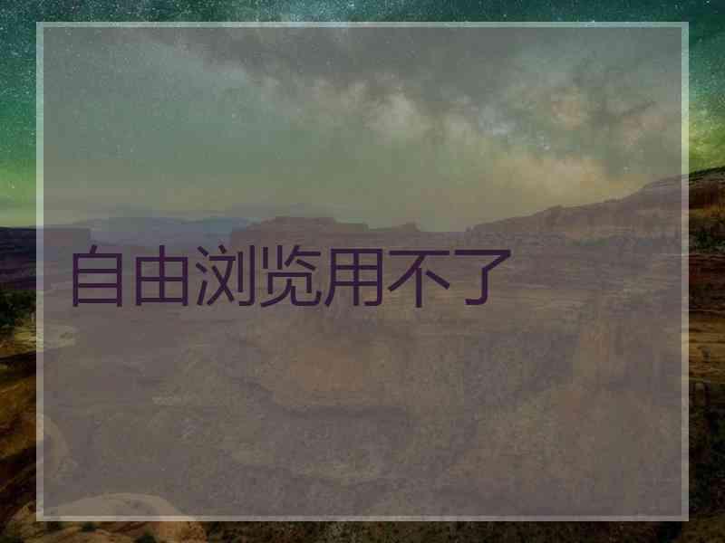 自由浏览用不了
