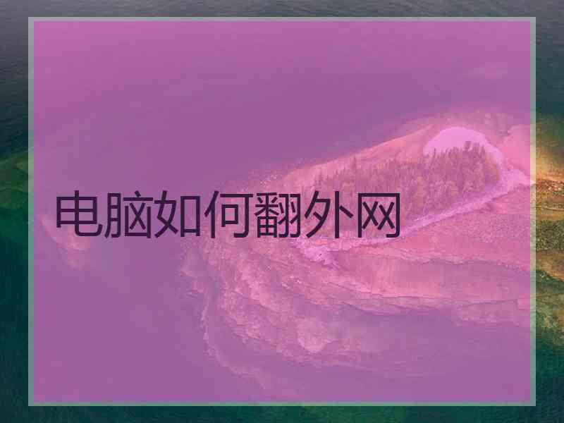 电脑如何翻外网
