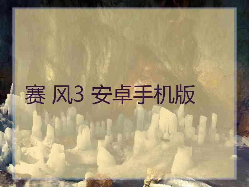 赛 风3 安卓手机版